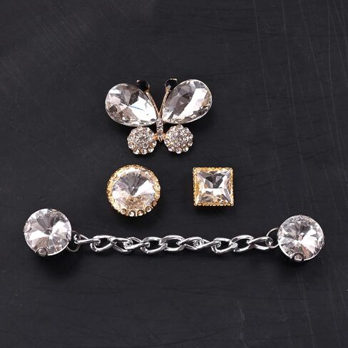 Bling Shoe Charms For Croc Shoe Sandals Bracelet Wristband,Fashion Crystal Rhinestone Shoe Decoration Pins for Women Party Favors Birthday Gifts in Kuwait