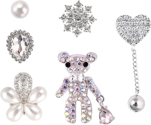 Bling Shoe Charms For Croc Shoe Sandals Bracelet Wristband,Fashion Crystal Rhinestone Shoe Decoration Pins for Women Party Favors Birthday Gifts in Kuwait