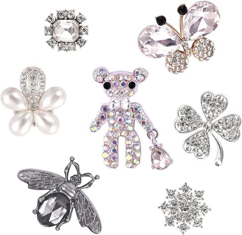 Bling Shoe Charms For Croc Shoe Sandals Bracelet Wristband,Fashion Crystal Rhinestone Shoe Decoration Pins for Women Party Favors Birthday Gifts in Kuwait