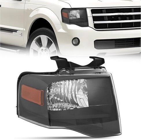 مجموعة Hecasa Left Headbly Termbly متوافقة مع بديل 2007-2014 Ford Expedition لـ 7L1Z13008BB FO2502226 مصباح مصباح أمامي هالوجين مع اللمبة in Saudi Arabia