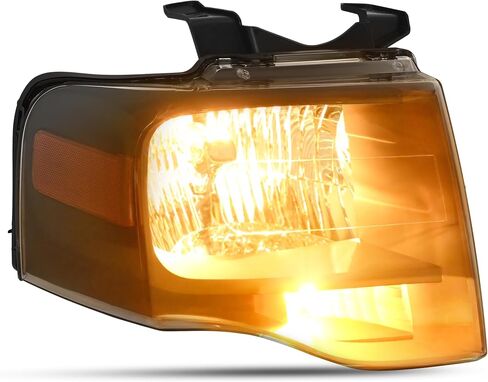 مجموعة Hecasa Left Headbly Termbly متوافقة مع بديل 2007-2014 Ford Expedition لـ 7L1Z13008BB FO2502226 مصباح مصباح أمامي هالوجين مع اللمبة in Saudi Arabia