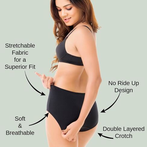 Women's Premium Underwear, Cotton Hipster, 3-Pack, Assorted Colors in Saudi Arabia