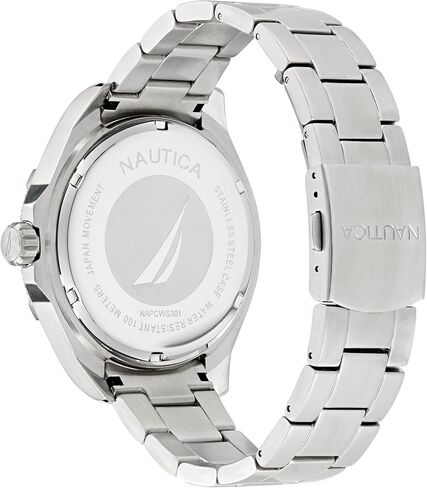 Nautica Men's NAPCWF301 Clearwater Beach Recycled Stainless Steel Bracelet Watch in Saudi Arabia