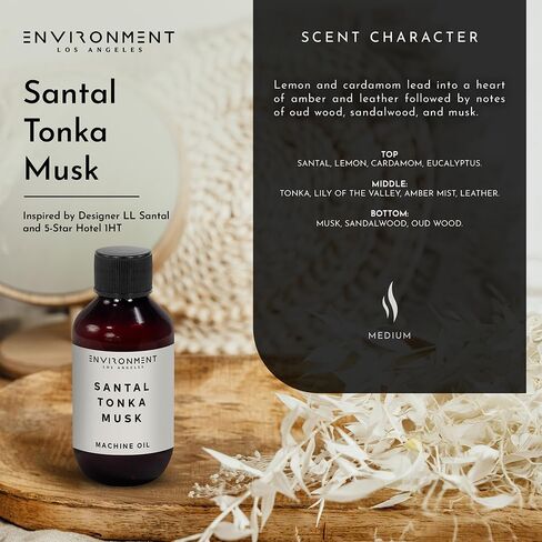 Environment Inspired by 5-Star Hotels 1HT 16oz Oil, Luxury Machine Diffusing Oil (Santal | Musk) Home Fragrance Products, Fragrance Oil, Diffuser Refill, Vegan & Cruelty-Free in Kuwait