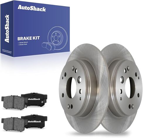 استبدال مجموعة الفرامل الخلفية Autoshack لعام 2003-2011 Honda Element 2004-2008 Acura TL 2.4L 3.2L 3.5L V6 4WD FWD DISCRING RODORS مع منصات الفرامل السيراميك 11.1 "(282.0 مم) CBO41318536CEL in Saudi Arabia