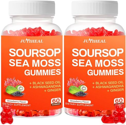 17-in-1 Soursop Detox Liquid Drop ، 1900mg Soursop Bitters Liquid مع الفحم المنشط والزيوليت والطين البنتونيت ، شلوريلا ، prebiotics لأمعاء الكبد الهضمي إزالة السموم من المناعة in Kuwait