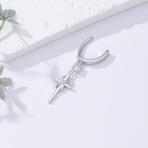 Butterfly Cross Shark Belly Button Ring 925 Sterling Silver Clicker Belly Rings Dangle Navel Ring Hypoallergenic Navel Piercing Belly Piercing Jewelry Gifts for Women in Saudi Arabia