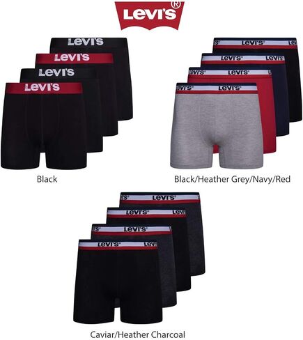 Levi's Mens Boxer Briefs Breathable Stretch Underwear 4 Pack in Saudi Arabia