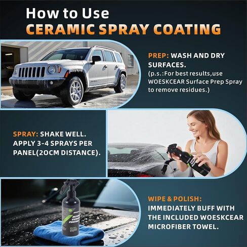 Ceramic Coating Spray for Cars - Ultimate Shine Armor w/Graphene Oxide & Silica Hydrophobic Layer, Waterless Clean, High-Gloss, 10oz - Fits Cars/RVs/Motorcycles/Boats in Kuwait