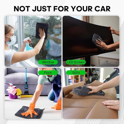 PBHEPJ 2-Pack XXL (48 "× 24") منشفة تجفيف سيارات الألياف الدقيقة ، منشفة تنظيف السيارات على الوجهين مع تقنية الغزل الملتوية ، 1200GSM فائقة الامتصاص ، خالية من الخدش ، قابلة للغسل in Kuwait