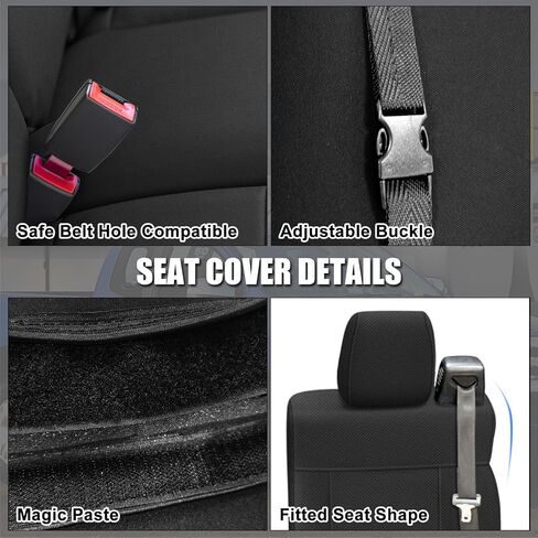 SAPUBK Custom-Fit Full Sets Seat Covers Replace for 2004-2008 F150 XLT Super Cab, Front & Rear Knitted Fabric Composite Soft Foam Lining Airmesh Breathable Seat Cover Cushion in Saudi Arabia