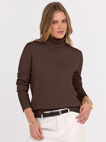 anrabess Womens Turtleneck Sweeve Seneve Subtinters Lightweight Button Disual Knit Basic Pullover Jumper Tops 2025 Fall Outfits in Saudi Arabia