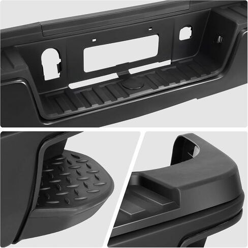 DNA MOTORING Rear Step Bumper Compatible With 2015-2019 Silverado/Sierra 2500HD 3500HD, With Rear Parking Sensor Holes, GM1102563, STEPBUM-10055 in Saudi Arabia