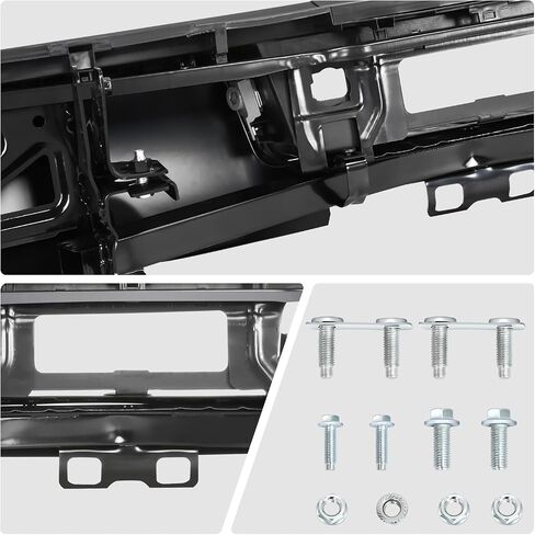 DNA MOTORING Rear Step Bumper Compatible With 2015-2019 Silverado/Sierra 2500HD 3500HD, With Rear Parking Sensor Holes, GM1102563, STEPBUM-10055 in Saudi Arabia