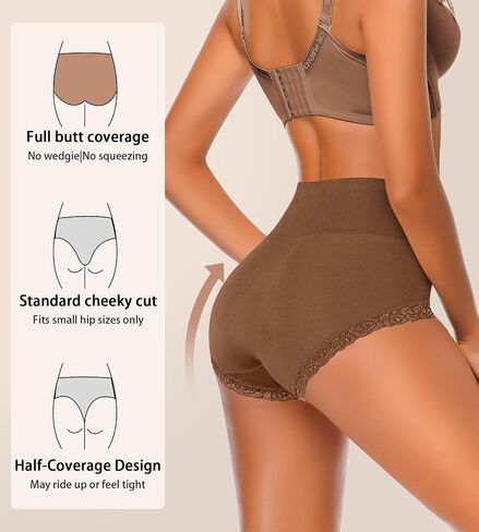 High Waisted Womens Cotton Underwear Tummy Control Comfortable Postpartum Panties Briefs in Saudi Arabia