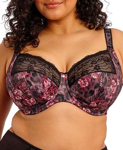 Elomi Women's Plus Size Morgan Banded Underwire Stretch Lace Bra, White, 36H in Kuwait