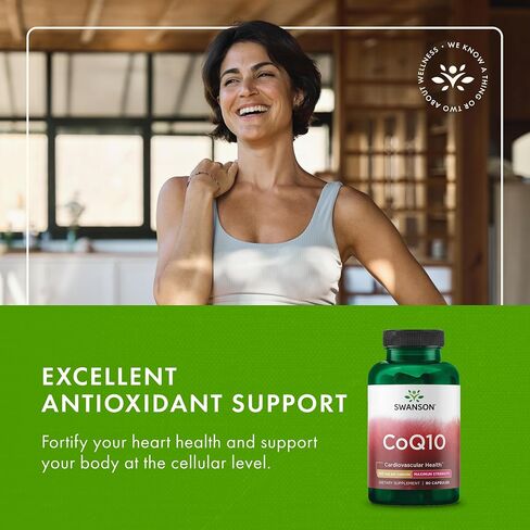 Swanson CoQ10 Cardiovascular Brain Energy and Heart Health Antioxidant Support Supplement 200 mg 90 Capsules in Saudi Arabia