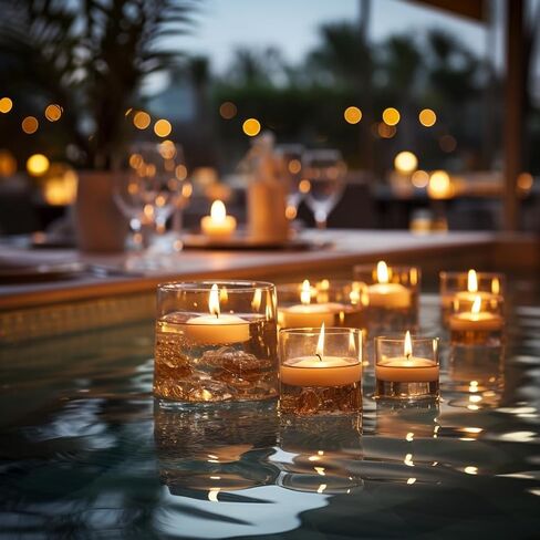 48 Pack White Floating Candles 3 inch Unscented Floating Candles for Centerpieces-10 Hours Long Burn Time-3" Floating Candle Bulk for Wedding Cylinder Vases in Saudi Arabia