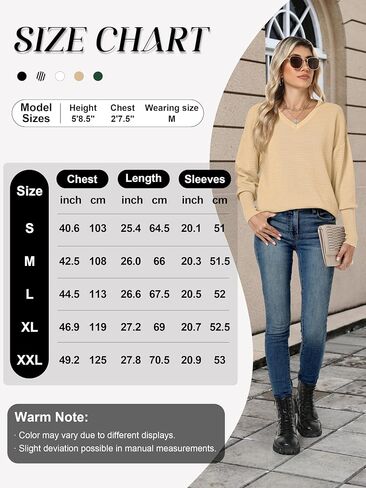 Motarto Women's Knit Sweater Casual Thin Long Sleeve Pullover V Neck Lightweight Sweatshirts Classic-Fit Tops for Spring Fall in Saudi Arabia