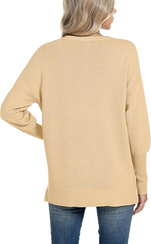 Motarto Women's Knit Sweater Casual Thin Long Sleeve Pullover V Neck Lightweight Sweatshirts Classic-Fit Tops for Spring Fall in Saudi Arabia