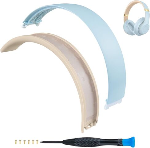 غطاء استبدال عقال Soprom Rubber لـ Beats Studio 2 & Studio 3 Wired & Wireless ، وملحقات قطع غيار وسادة الرأس البلاستيكية (Studio3-Matte Black) in Kuwait