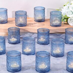 36 Pcs Green Votive Candle Holders, Glass Tea Light Candle Holders for Wedding Centerpiece, Table Centerpiece, Home and Party Decorations in Saudi Arabia