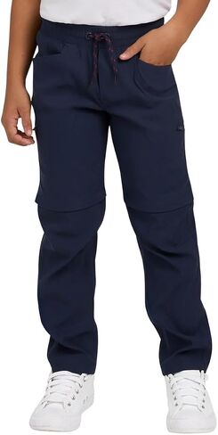 Eddie Bauer Youth Convertible Pull-On Water-Resistant Pants, Green, Small (7/8) in Saudi Arabia