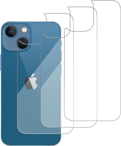 3 حزمة زجاجية شاشة خلفية واقي متوافق مع iPhone 15 6.1 بوصة [صلابة 9H] -HD الظهر الزجاج المقاوم ، مقاوم للخدش ، سهلة التثبيت ， واضحة بلورية in Kuwait