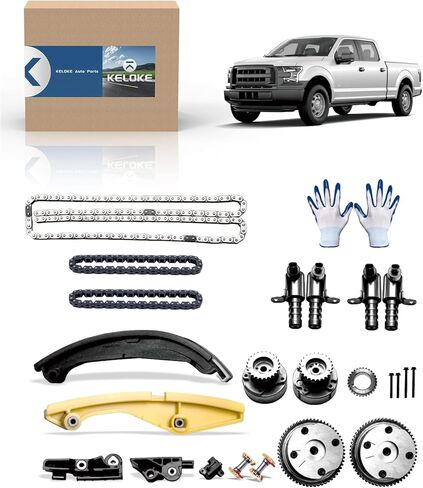 21-Pcs Engine Timing Chain Kit with VVT Sprocket and VVT Solenoids Compatible with 2011 2012 2013 Ford F-150 F150 V6 3.5L, Replace# 9-0738SAVVT1 in Saudi Arabia