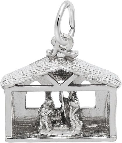 Rembrandt Nativity Charm - Metal - Sterling Silver in Kuwait