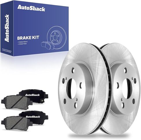 Autoshack Front Brake Kit Replacement for 2004-2009 Toyota Prius 1.5L FWD Disc Brake Rotors with Ceramic Brake Pads 10.0" (255.0 mm) RSCD41379-41379-822-2-4 in Saudi Arabia