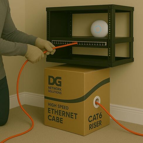 DG CAT6 RISER (CMR) ، 1000 قدم ، غير محمية ، 24AWG ، مع spline (+) ، النحاس العاري الصلب ، 600 ميجا هرتز ، ETL المدرجة ، الاستخدام الداخلي/المنزلي/التجاري ، كابل الإيثرنت الأكبر ، الأخضر in Kuwait