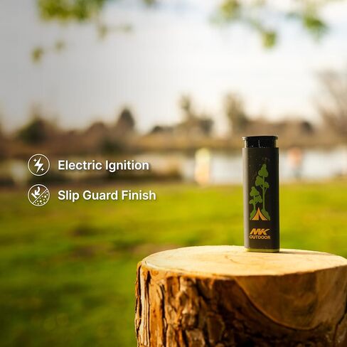 MK Lighter Outdoor Series Alpine Set 5-Pack Assorted Design Multipurpose Refillable, Windproof Flame, Slip Guard Candle & BBQ, Prepping & Camping Supplies, Survival Lighters (OUTDOORSMEN) in Kuwait