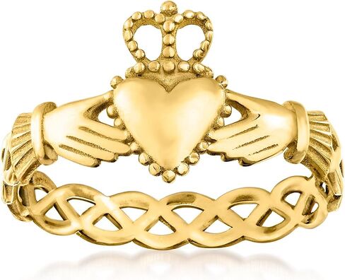 Ross-Simons Italian 14kt Yellow Gold Claddagh Ring in Saudi Arabia