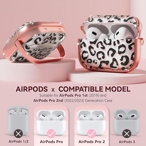 with Safety Lock for AirPods 4 Case 2024,Cute Floral for AirPods 4th Generation Case,Air Pod 4 Cases for Women Girly, iPod 4 Cases with Cleaner Kit - Pink Gold Marble in Kuwait