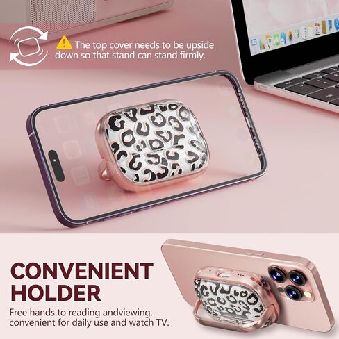 with Safety Lock for AirPods 4 Case 2024,Cute Floral for AirPods 4th Generation Case,Air Pod 4 Cases for Women Girly, iPod 4 Cases with Cleaner Kit - Pink Gold Marble in Kuwait