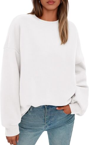 PRETTYGARDEN Sweatshirt for Women Oversized Crewneck Long Sleeve Pullover Fleece Top 2025 Fall Winter Fashion Outfits Clothes in Saudi Arabia