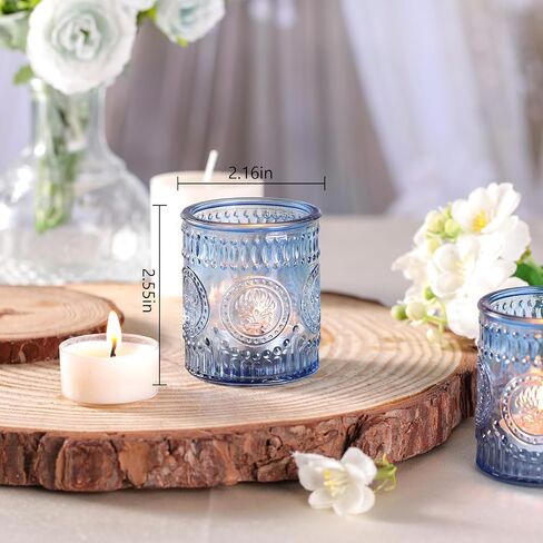 36 Pcs Green Votive Candle Holders, Glass Tea Light Candle Holders for Wedding Centerpiece, Table Centerpiece, Home and Party Decorations in Saudi Arabia