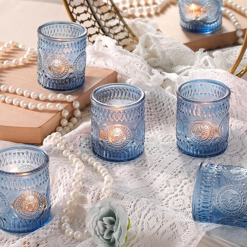 36 Pcs Green Votive Candle Holders, Glass Tea Light Candle Holders for Wedding Centerpiece, Table Centerpiece, Home and Party Decorations in Saudi Arabia