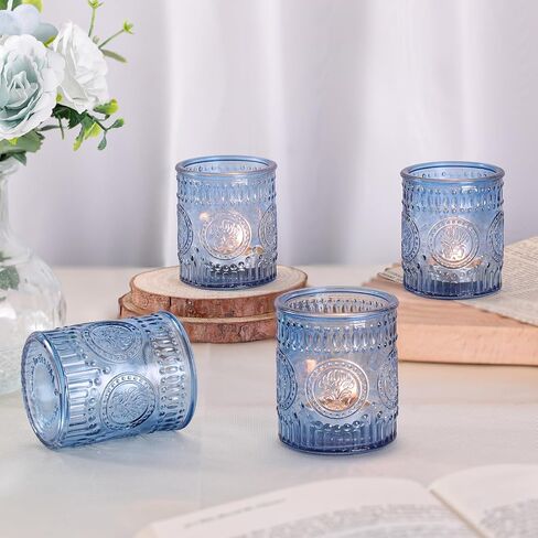 36 Pcs Green Votive Candle Holders, Glass Tea Light Candle Holders for Wedding Centerpiece, Table Centerpiece, Home and Party Decorations in Saudi Arabia