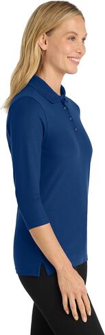 Port Authority Ladies Silk Touch 3/4-Sleeve Polo. L562 in Saudi Arabia