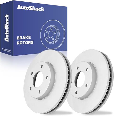 AutoShack Black Hat Drilled and Slotted Brake Rotors Front Brake Rotor Replacement Kit for Chrysler Sebring Dodge Stratus Mitsubishi Outlander Lancer 2000-2005 Eclipse 2001-2012 Galant V6 FWD PR6401LR in Kuwait