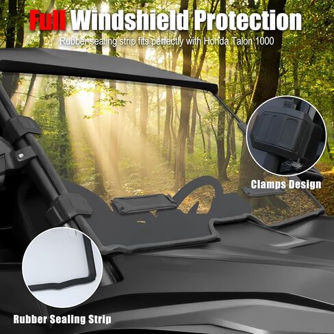 Dark Tinted Half Windshield for Honda Talon 1000, PC Hard-coated Scratch Shock Resistant Front 1/2 Half Windscreen for Honda Talon 1000R 1000X 1000X-4 2019-2024 Accessories in Kuwait