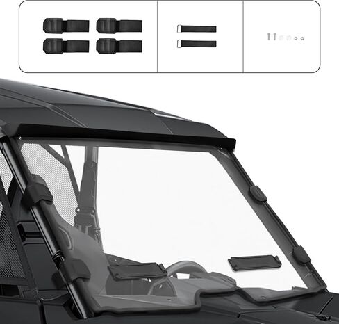 Dark Tinted Half Windshield for Honda Talon 1000, PC Hard-coated Scratch Shock Resistant Front 1/2 Half Windscreen for Honda Talon 1000R 1000X 1000X-4 2019-2024 Accessories in Kuwait