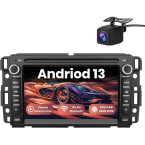 Android 13 Car Stereo Radio for GMC Sierra Yukon Chevy Silverado Tahoe, 7-Inch HD Touchscreen 2GB+64GB with CarPlay/Android Auto, Backup Camera, Fast Boot, Plug and Play in-Dash Navigation Receiver in Kuwait