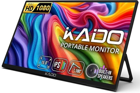 شاشة Kado Portable Monitor 15.6 '' 1080p ، 100 ٪ SRGB USB-C HDMI Gaming Monter in Kuwait
