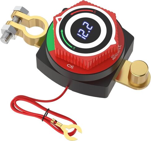 Top Post Battery Disconnect Switch, CNAODUN Waterproof Battery Cut Off Switch with Wire 12-48V Heavy Duty for Car RV Boat and Vehicle(On/Off) in Saudi Arabia