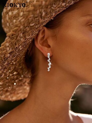 Silver Rhinestone Necklace Bridesmaid Earring Wedding Jewelry Set for Brides Prom Jewelry Sets for Women in Kuwait