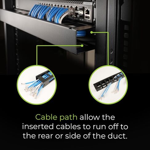 Iogear 2U 19 "قناة إدارة الكابلات الأفقية مع غطاء ومسامير التثبيت ، ومنظم سلك قناة الإصبع المغطى لخادم/شبكة/معدات رف وخزائن Grohd2u in Kuwait