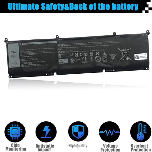 TVKGH Laptop Battery Replacement for Dell Latitude 9510 Latitude 9520 Latitude 9520 2-in-1 Series N7HT0 V5K68 N2NLL HYMNG 08NFC7 N7HTO 0PKW00 089GNG 0HYMNG 88Wh 7334mAh 6-Cell 11.4V in Saudi Arabia